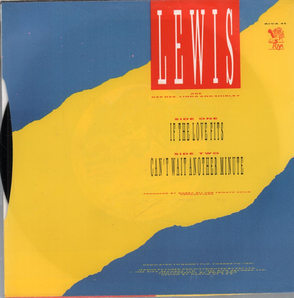 Lewis (Uk 80'S Artist) - If The Love Fits - 7 Inch