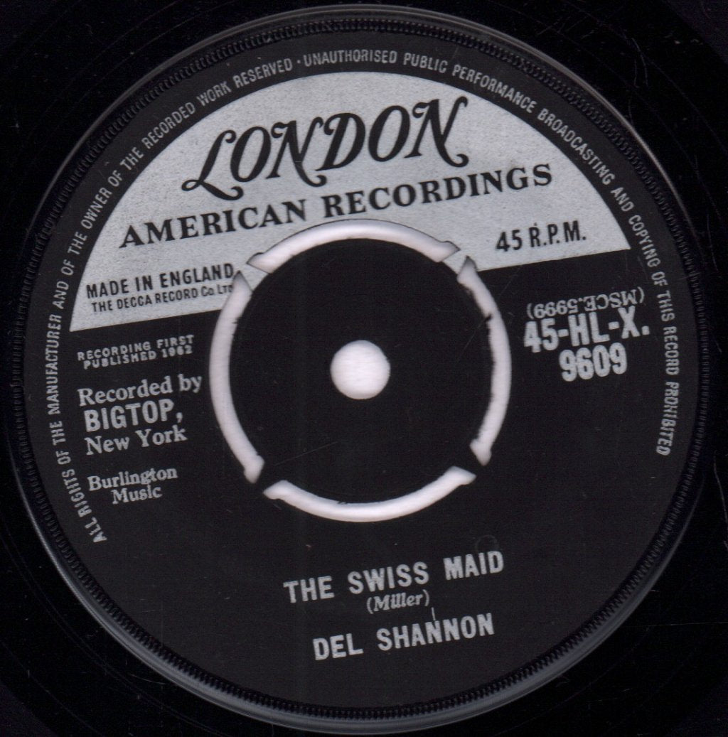 Del Shannon - Swiss Maid - 7 Inch