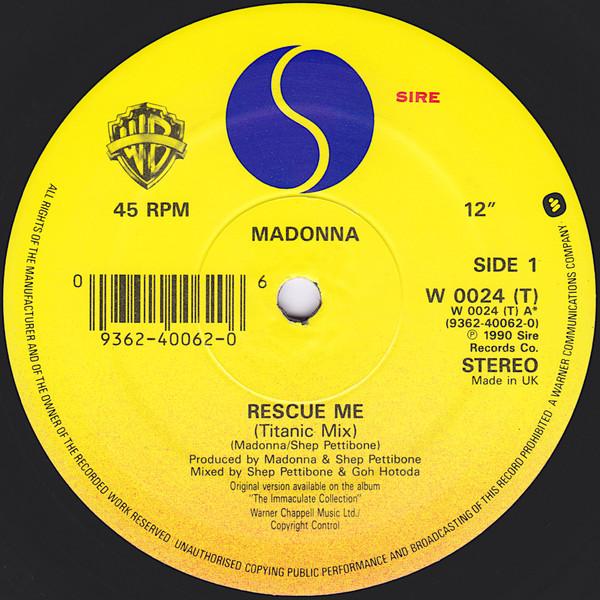 Madonna - Rescue Me - 12 Inch