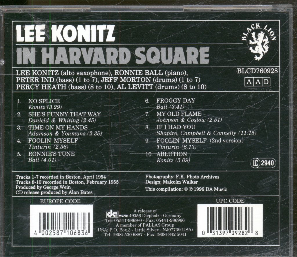 Lee Konitz - In Harvard Square - Cd