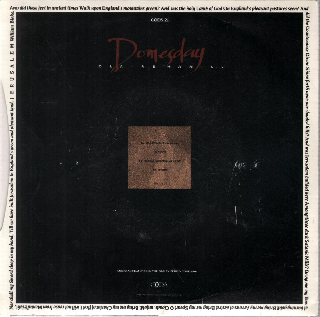 Claire Hamill - Domesday - 7 Inch