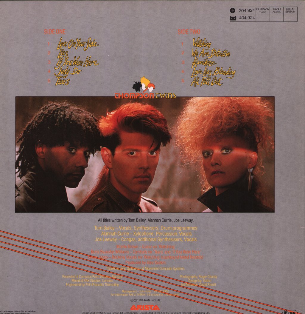 Thompson Twins - Quick Step And Side Kick - Lp