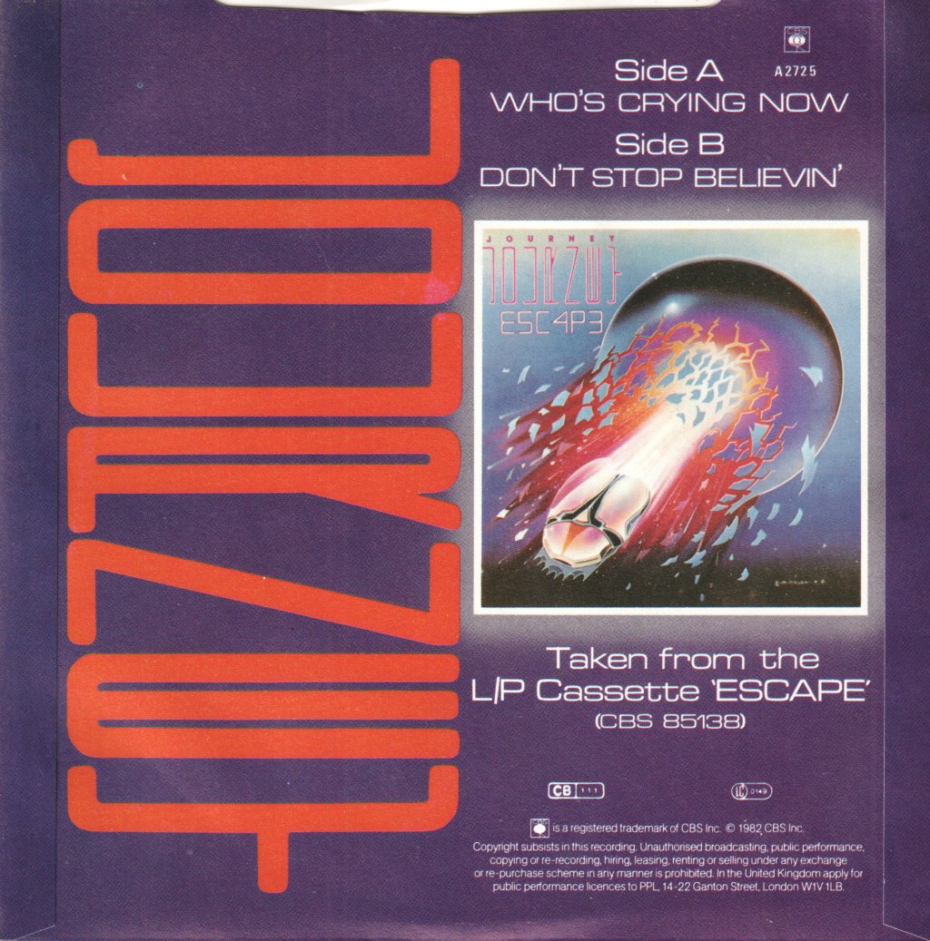 Journey - Who's Crying Now - 7 Inch