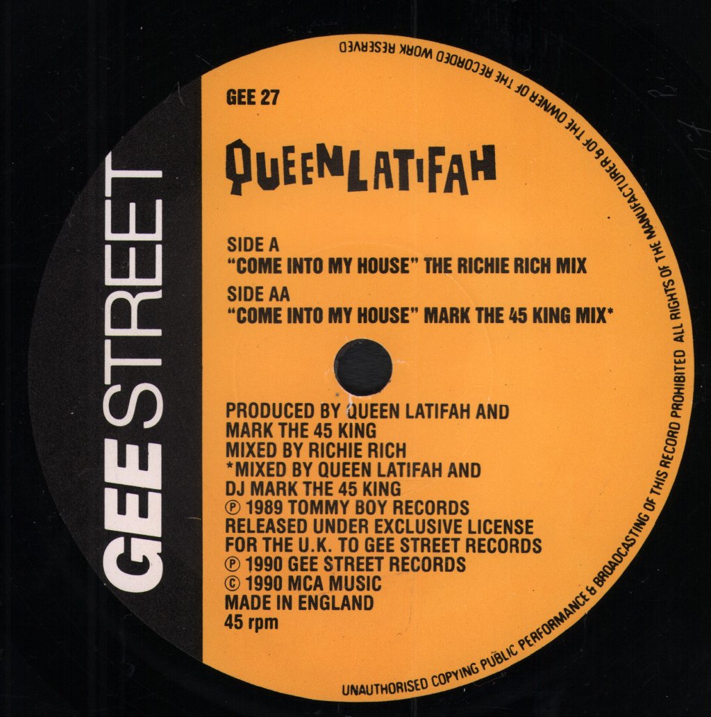 Queen Latifah - Come Into My House - 7 Inch