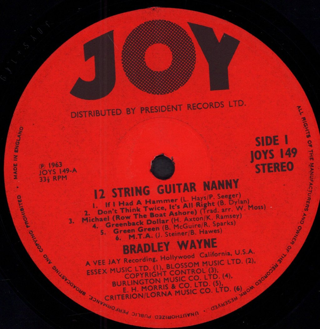 Bradley Wayne - 12 String Guitar Nanny - Lp