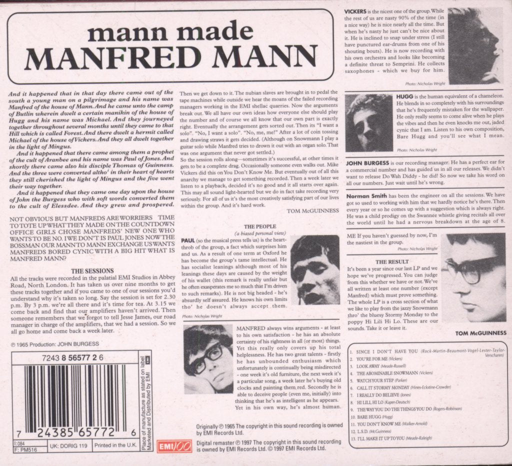 Manfred Mann - Mann Made - Cd