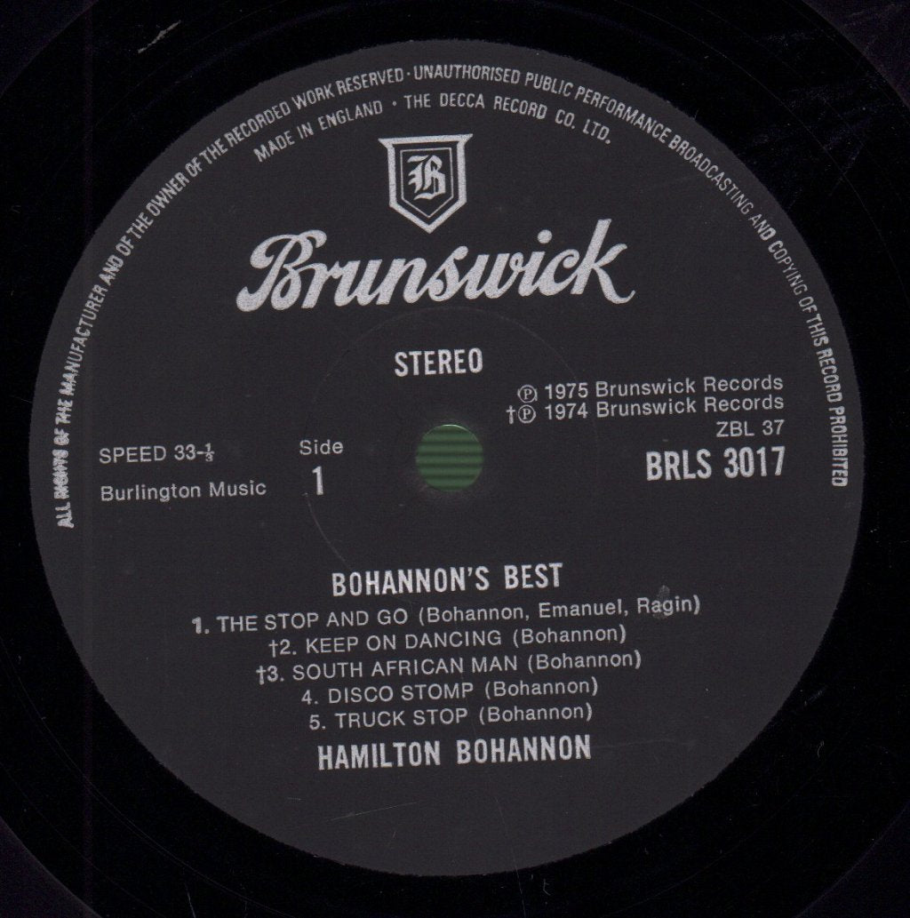 Hamilton Bohannon - Bohannon's Best - Lp