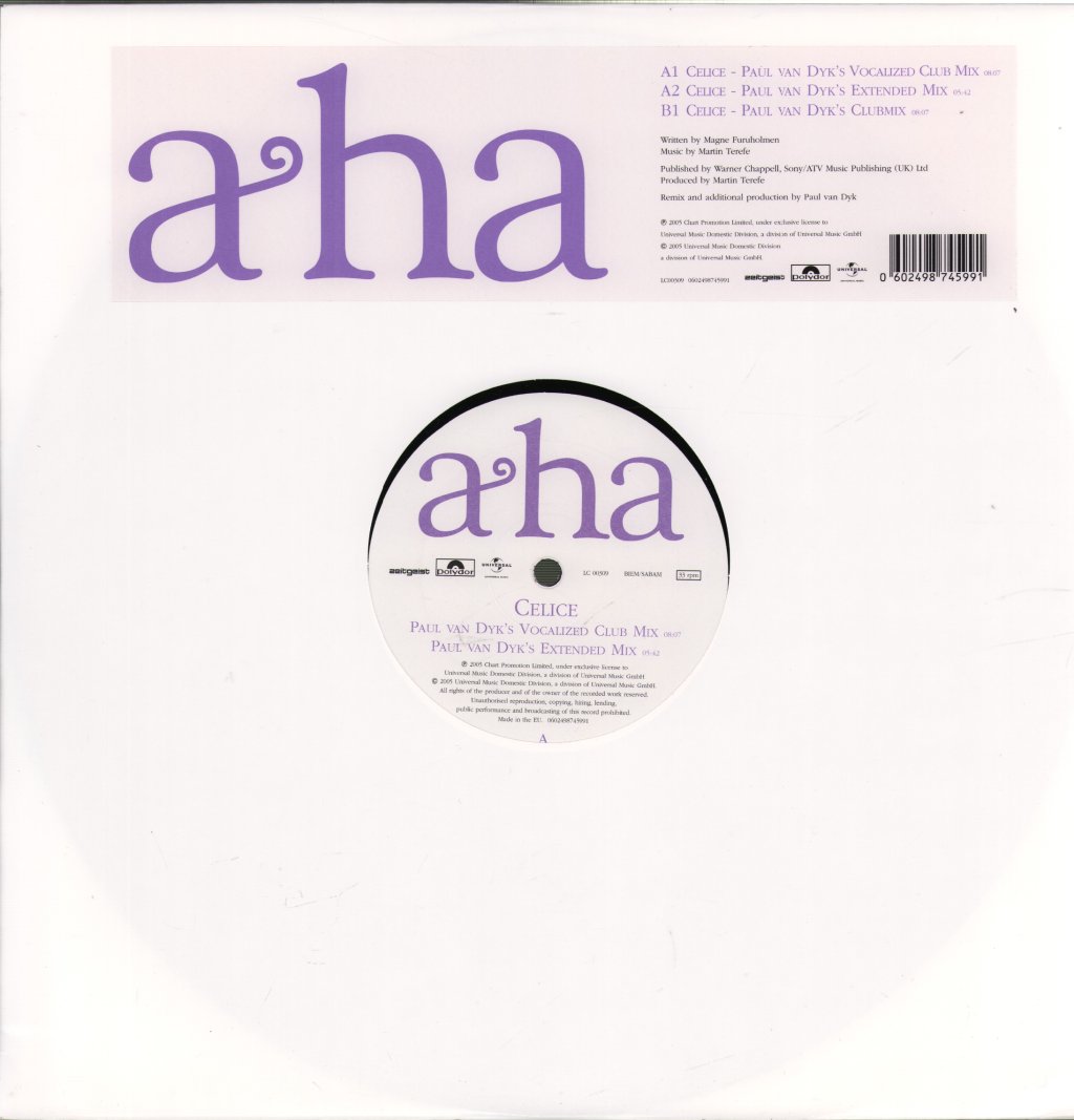A-Ha - Celice - Triple 12 Inch