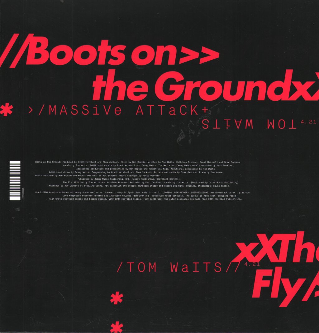 Massive Attack and Tom Waits - Boots on the Ground - 12 Inch
