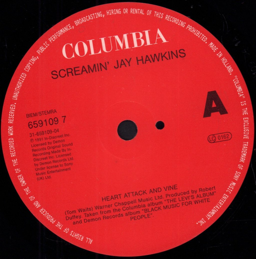 Screamin' Jay Hawkins - Heart Attack And Vine - 7 Inch