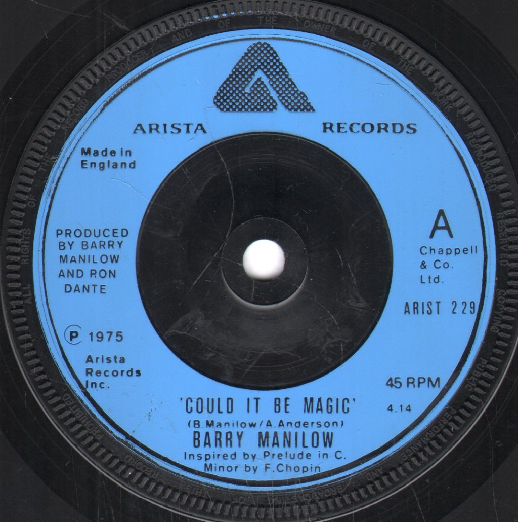 Barry Manilow - Could It Be Magic - 7 Inch