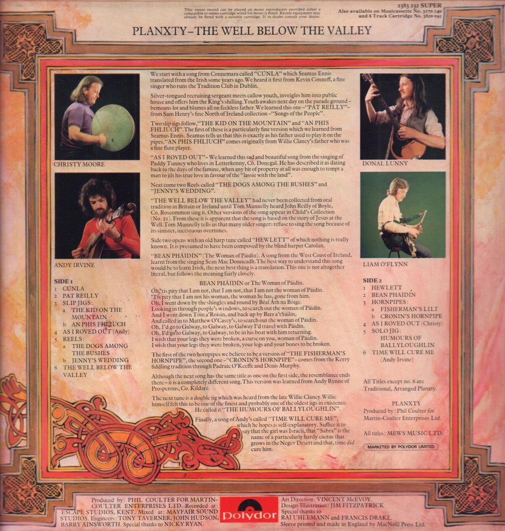Planxty - Well Below The Valley - Lp