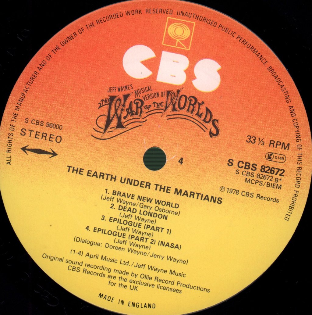 Jeff Wayne - War Of The Worlds - Double Lp