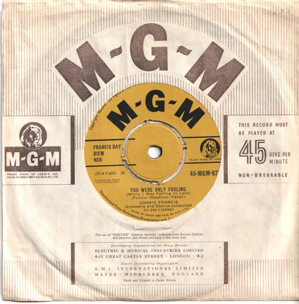 Connie Francis - Who's Sorry Now - 7 Inch