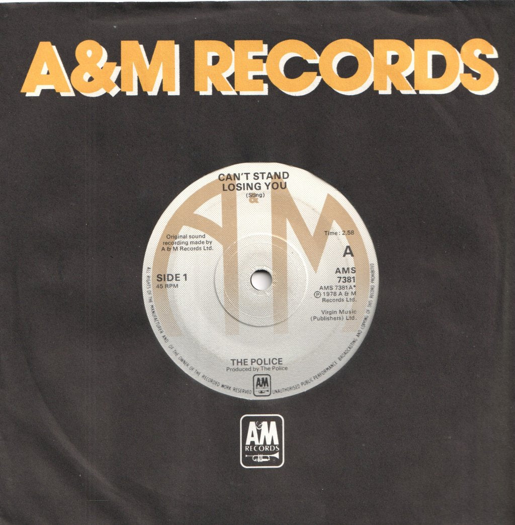 Police - Can't Stand Losing You - 7 Inch