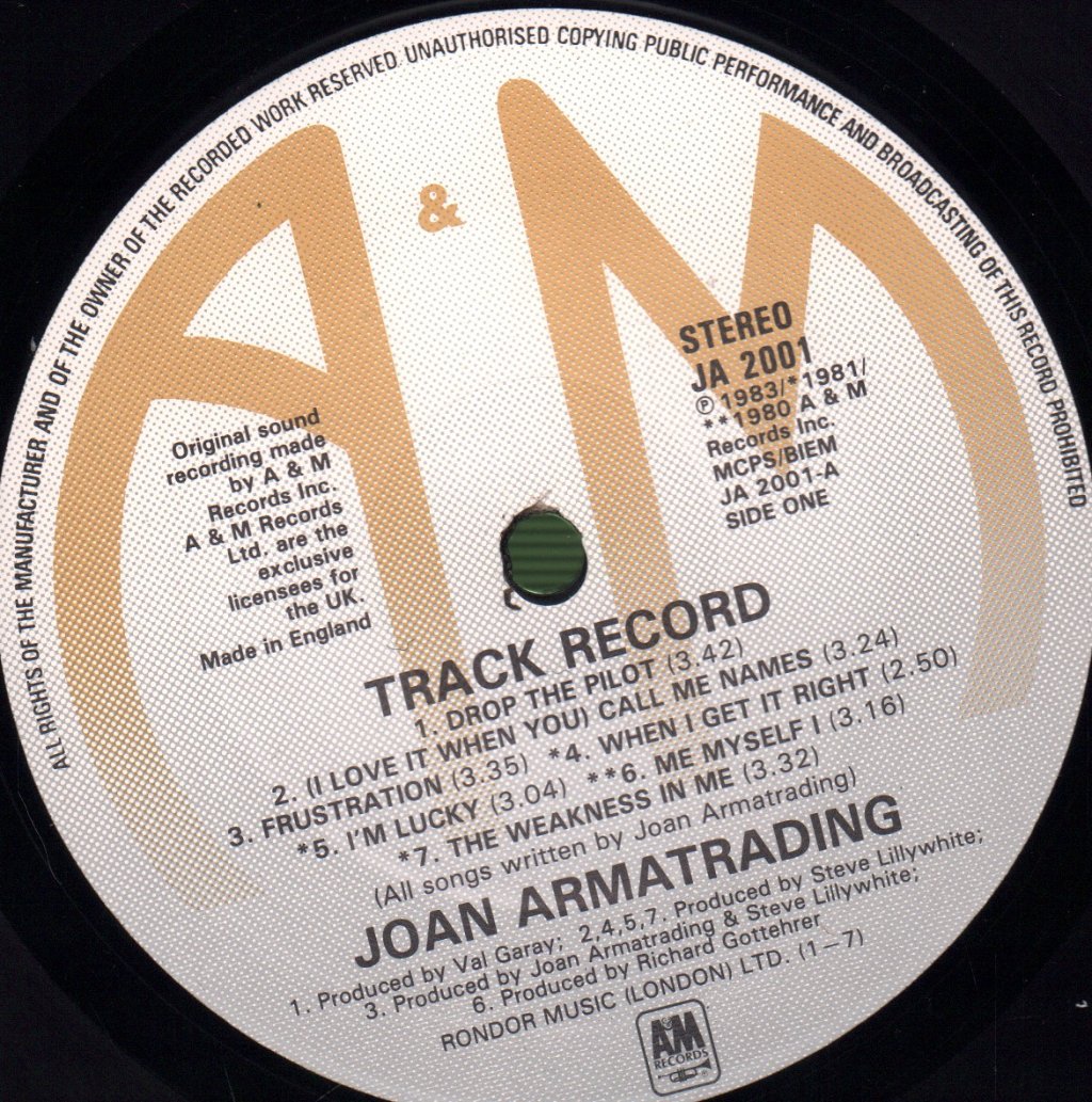 Joan Armatrading - Track Record (Very Best Of) - Lp