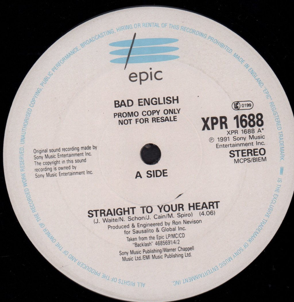 Bad English - Straight To Your Heart - 12 Inch