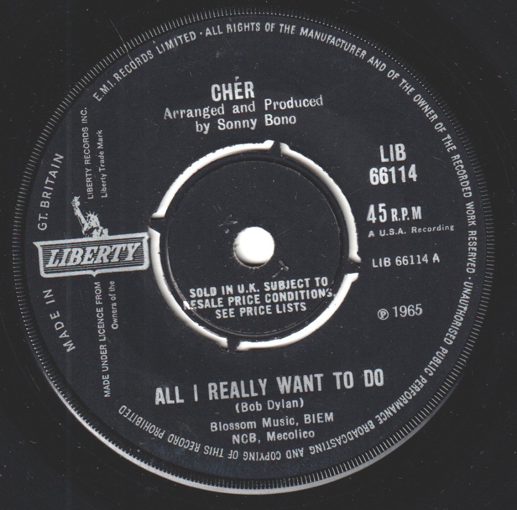 Cher - All I Really Want To Do - 7 Inch
