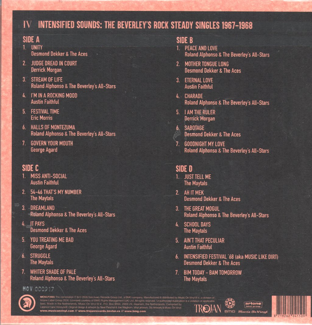 Various Artists - Intensified Sounds: The Beverley's Rock Steady Singles 1967-1968 - Double Lp