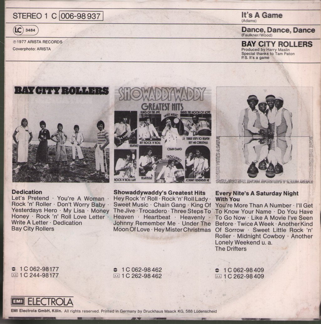 Bay City Rollers - It's A Game - 7 Inch