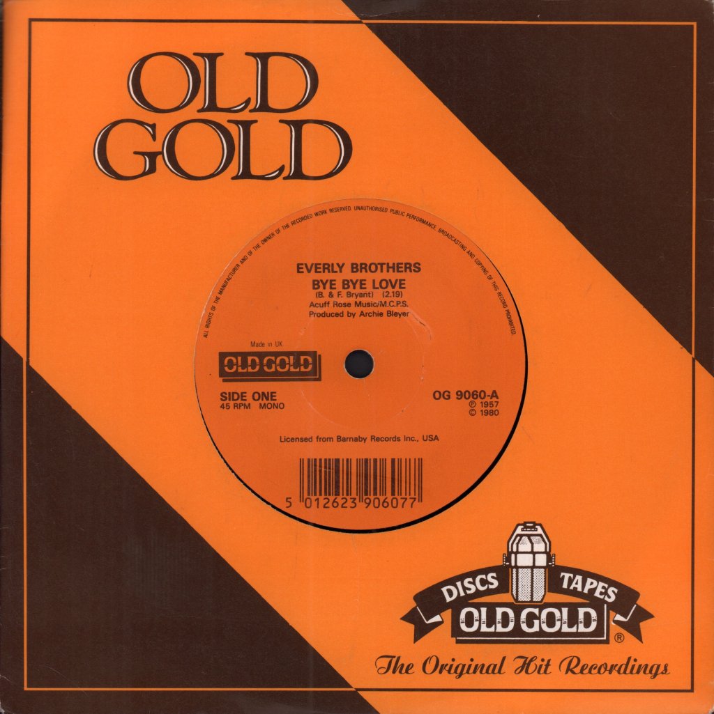 Everly Brothers - Bye Bye Love - 7 Inch