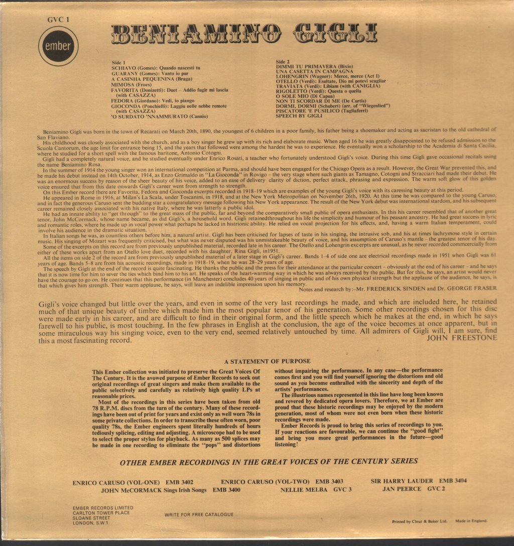 Beniamino Gigli - Beniamino Gigli - Lp