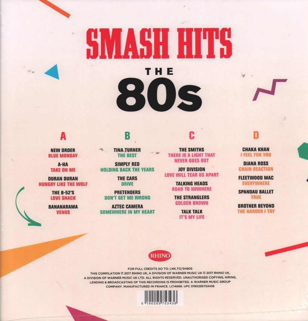 Various Artists - Smash Hits The 80s - Double Lp