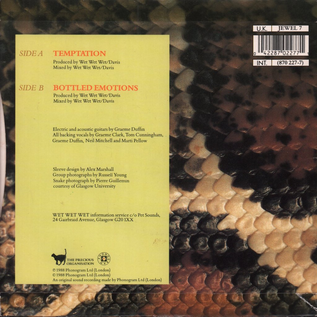 Wet Wet Wet - Temptation - 7 Inch
