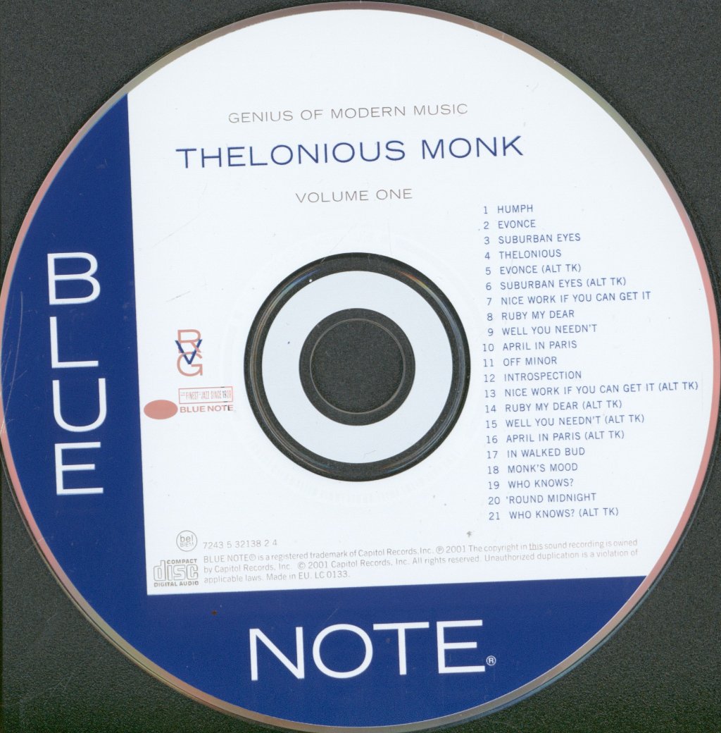 Thelonious Monk - Genius Of Modern Music Volume 1 - Cd