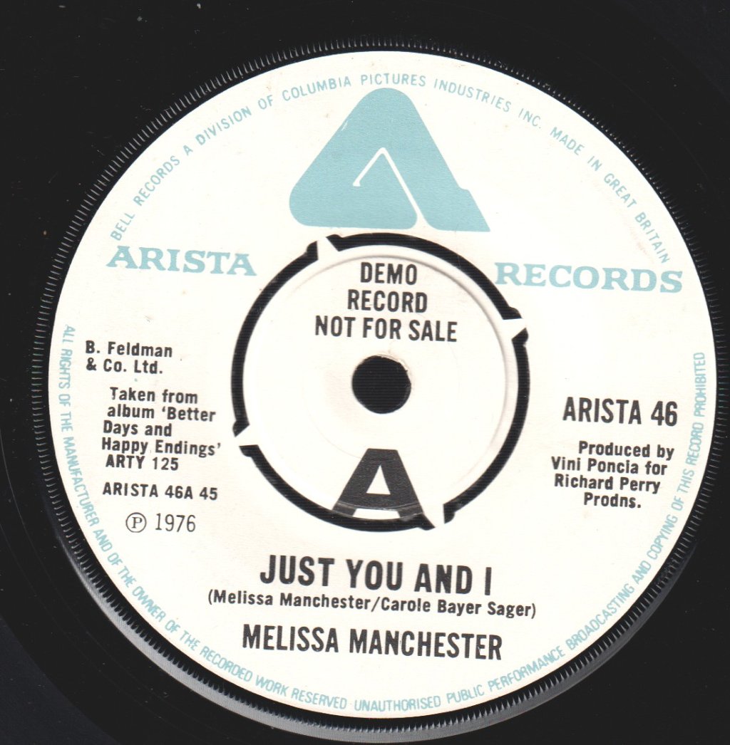 Melissa Manchester - Just You And I - 7 Inch
