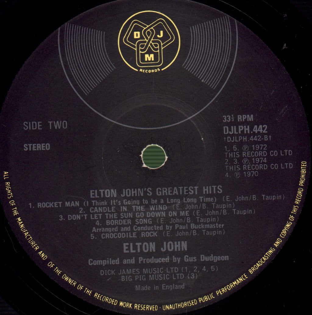 Elton John - Greatest Hits - Lp