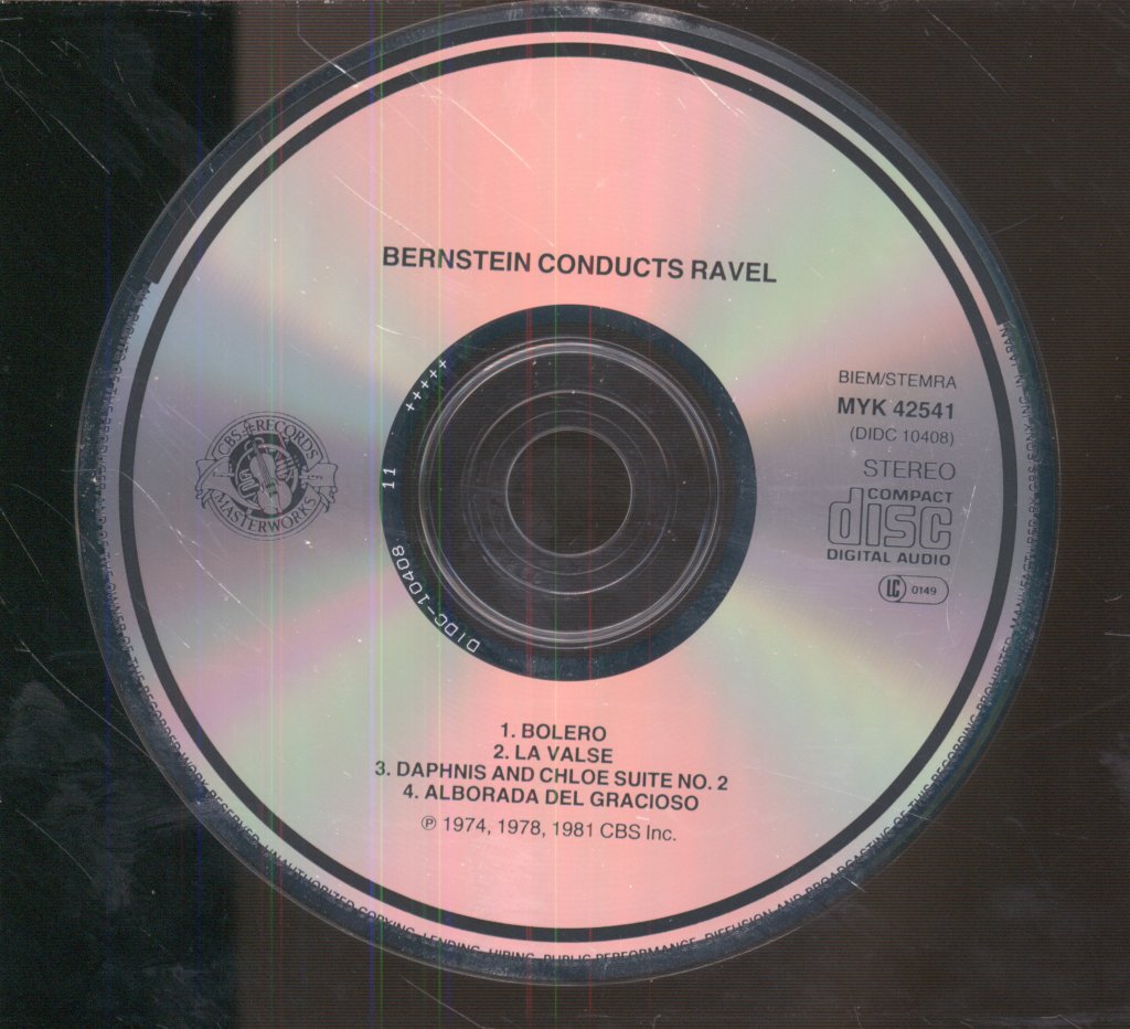 Leonard Bernstein / New York Philharmonic - Ravel - Bolero / La Valse / Daphnis Et Chloe Suite No. 2 / Alborada Del Gracioso - Cd