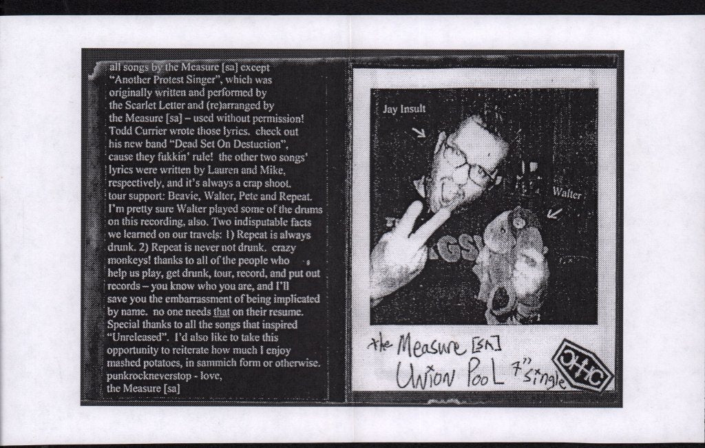 Measure [sa] - Union Pool - 7 Inch