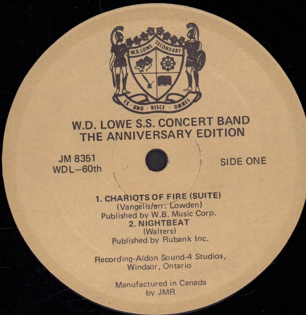 w.d. lowe s.s. concert band - anniversary edition - Lp