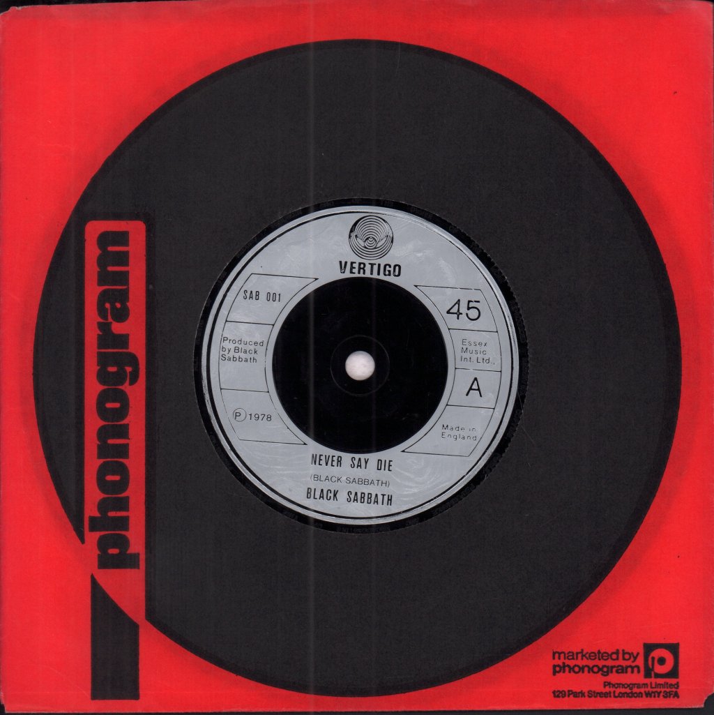 Black Sabbath - Never Say Die - 7 Inch