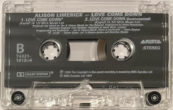 Alison Limerick - Love Come Down - Cassette