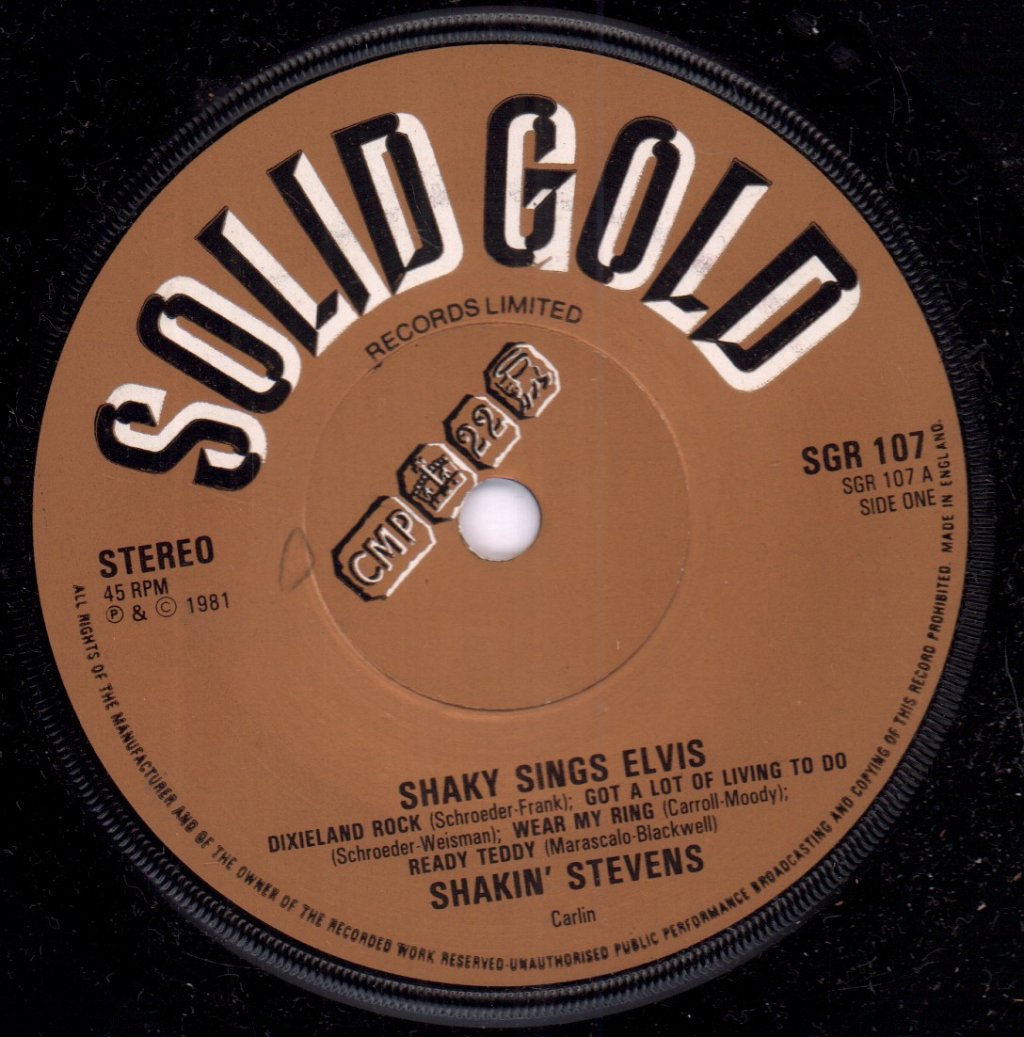 Shakin Stevens - Shaky Sings Elvis - 7 Inch