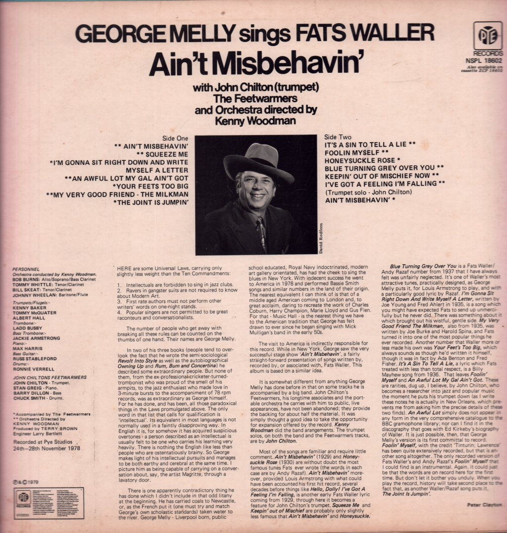 George Melly - Sings Fats Waller - Lp
