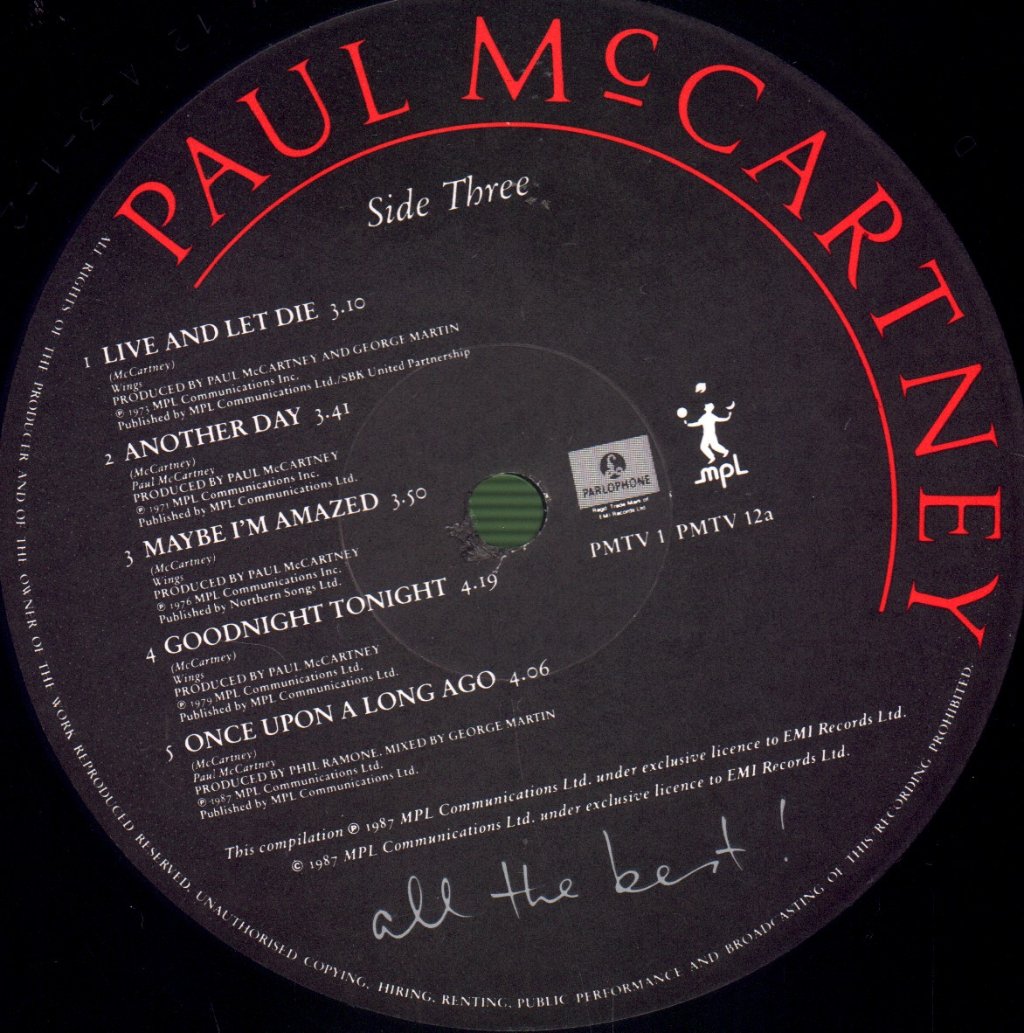 Paul McCartney - All The Best - Double Lp