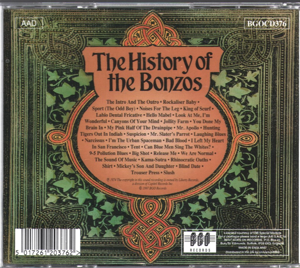 Bonzo Dog Doo-Dah Band - History Of The Bonzos - Double Cd