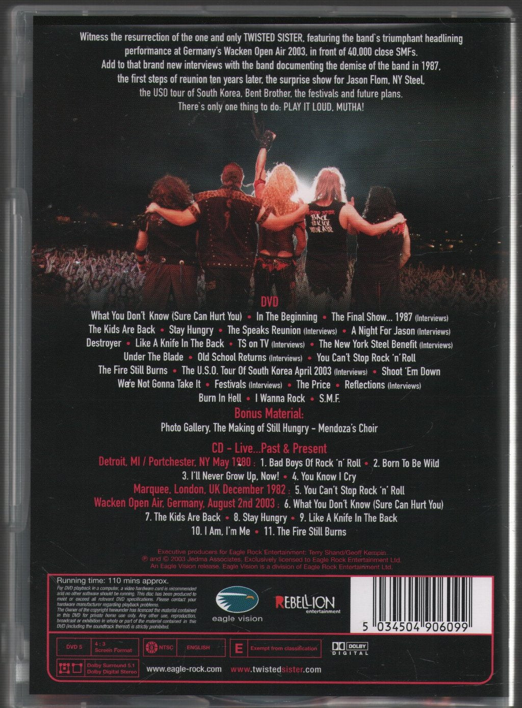 Twisted Sister - Live At Wacken, The Reunion - Dvd