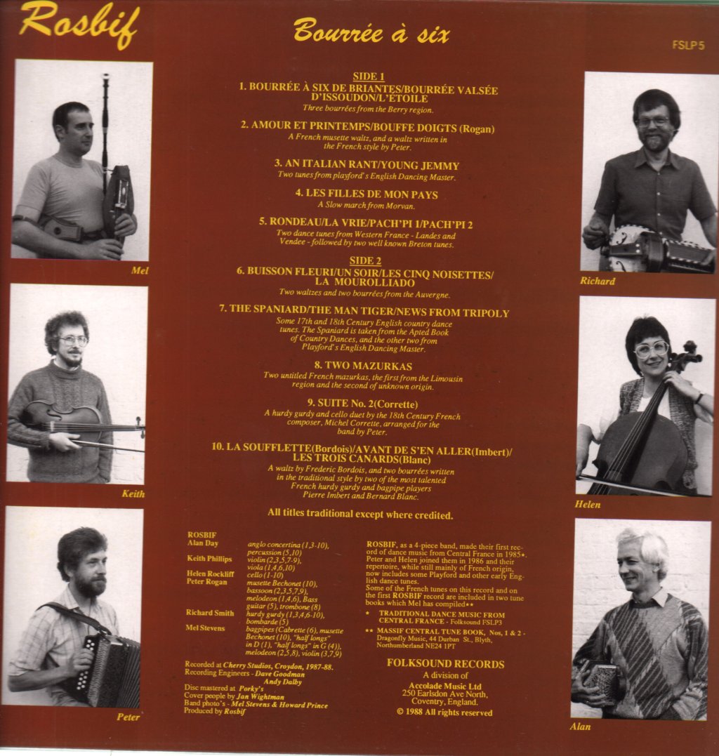 Rosbif - Bourree A Six - Lp