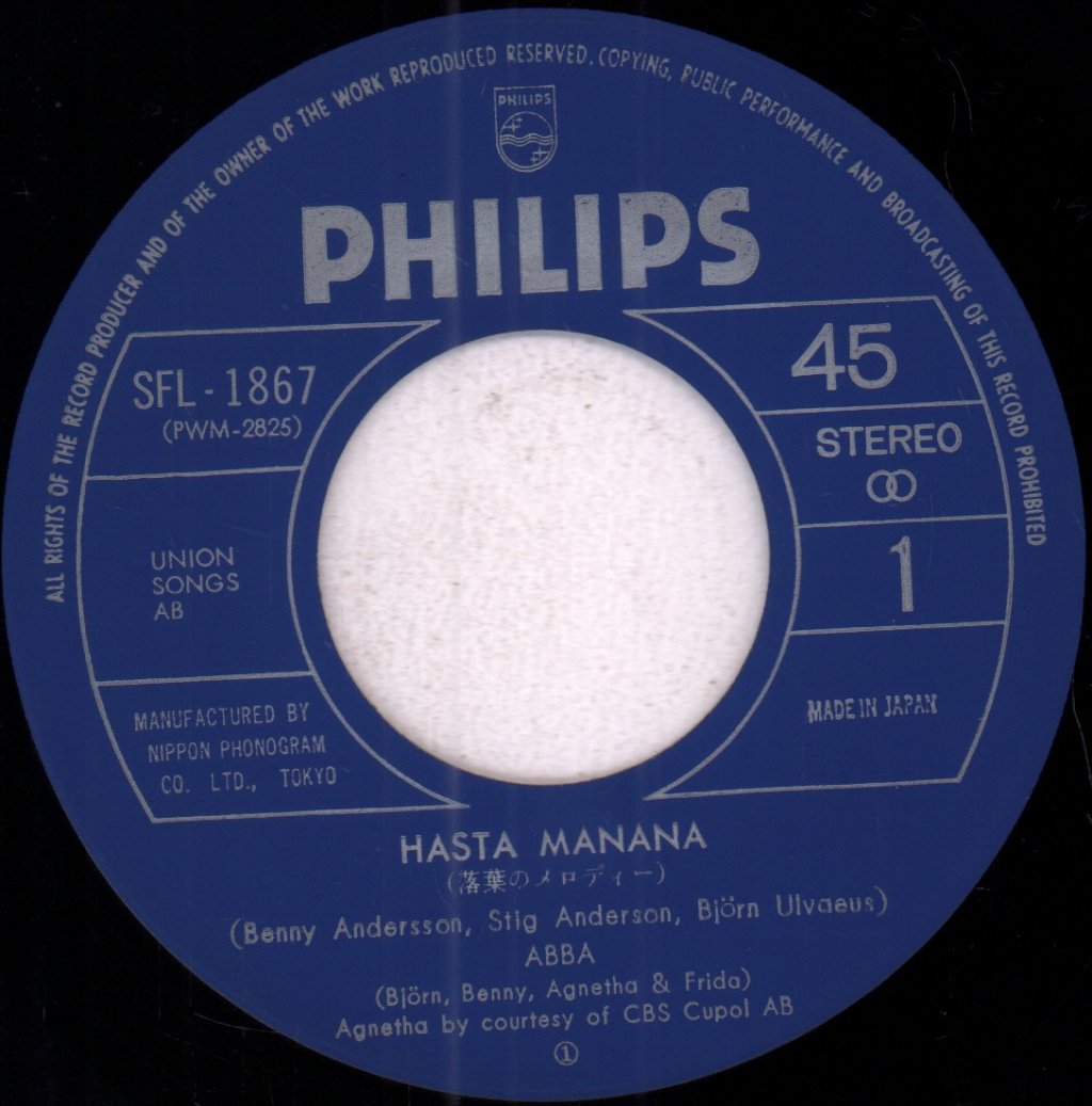 ABBA - Hasta Manana - 7 Inch