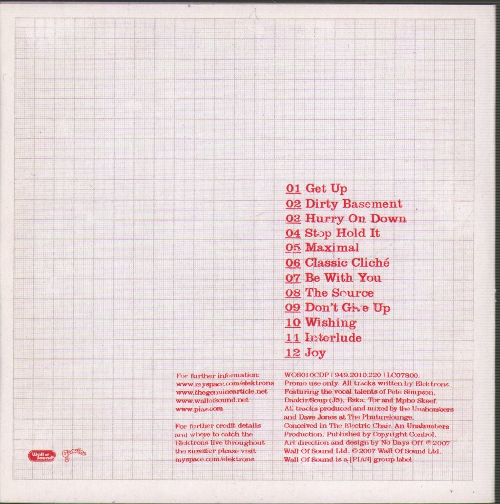 Elektrons - Red Light Don't Stop - Cd