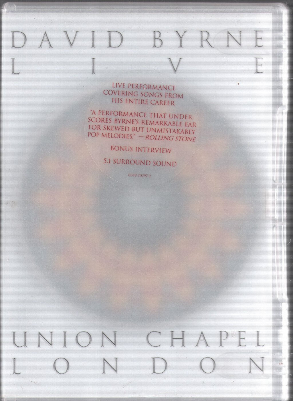 David Byrne - Live Union Chapel London - Dvd