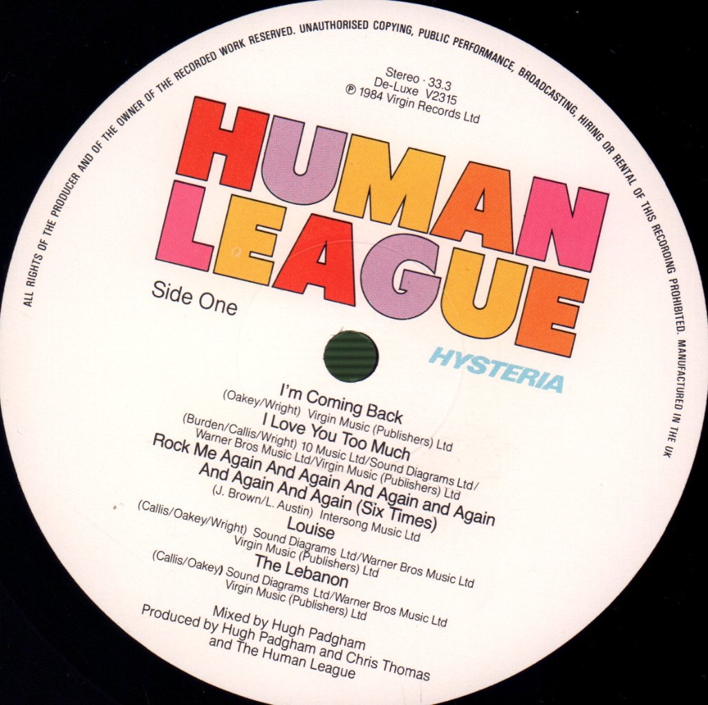 Human League - Hysteria - Lp