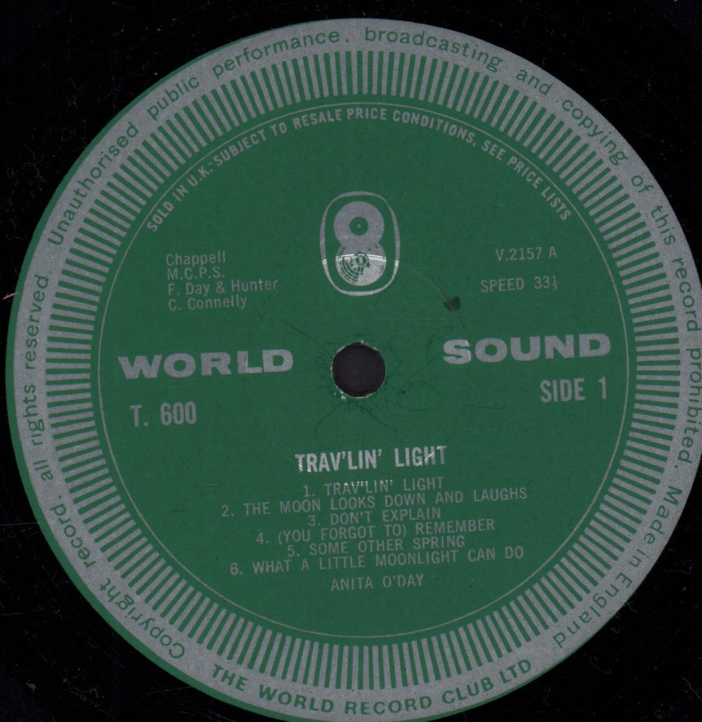 Anita O'Day - Trav'lin' Light - Lp