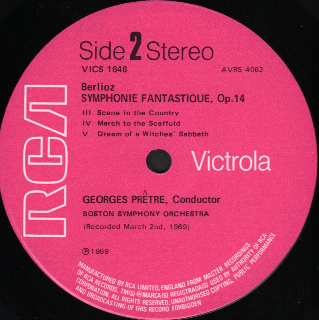 Georges Pretre / Boston Symphony Orchestra - Berlioz - Symphonie Fantastique Op.14 - Lp