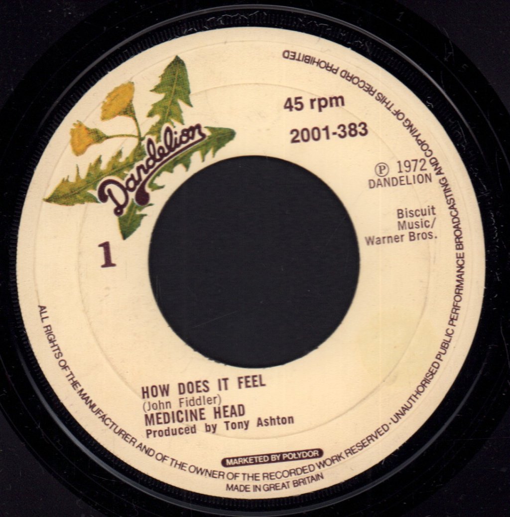 Medicine Head - How Does It Feel - 7 Inch