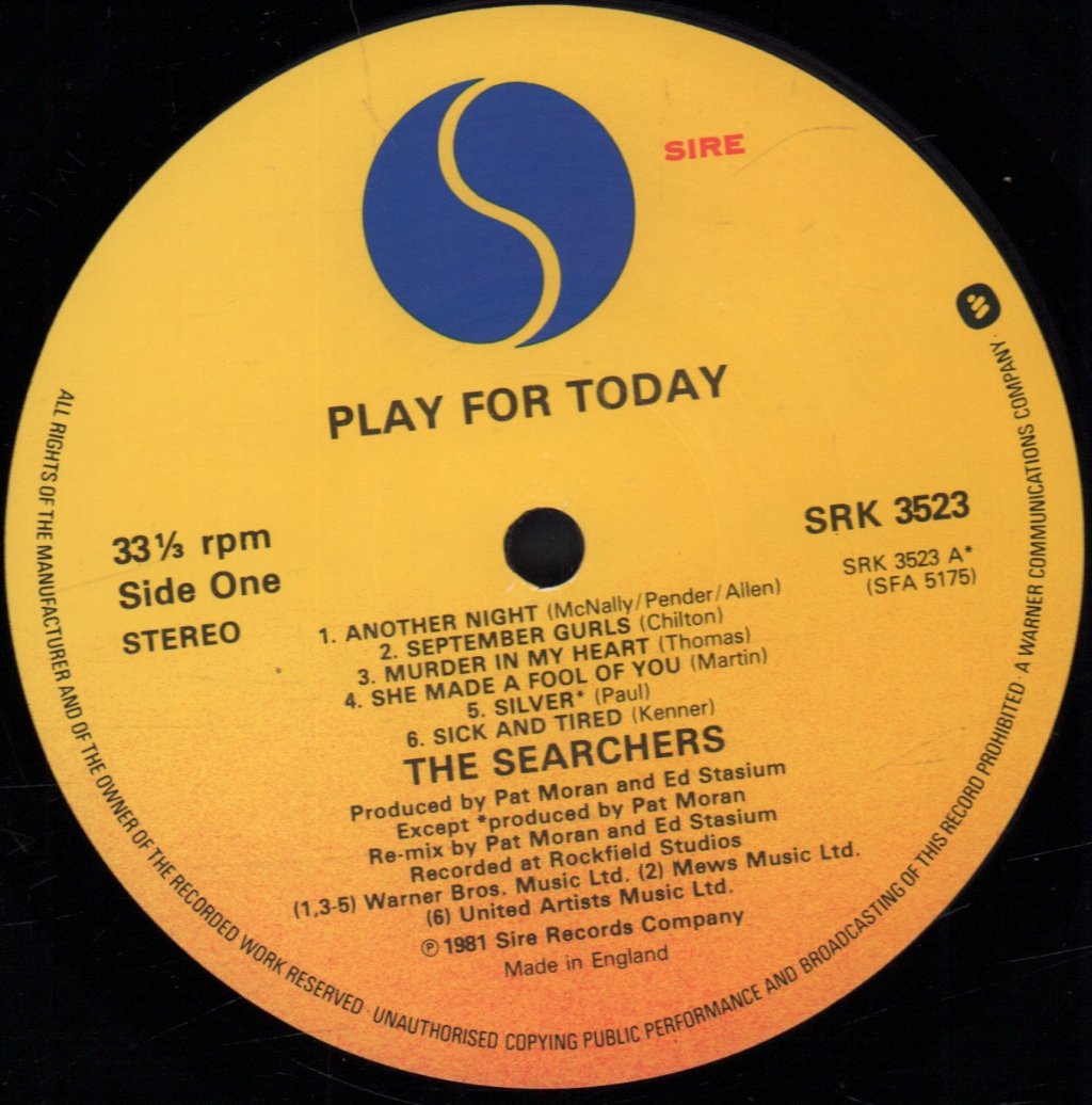 Searchers - Play For Today - Lp